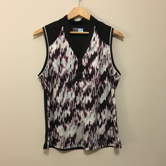 PGA Tour Abstract Pattern Casual Golf Tank Top - Picture 2 of 15